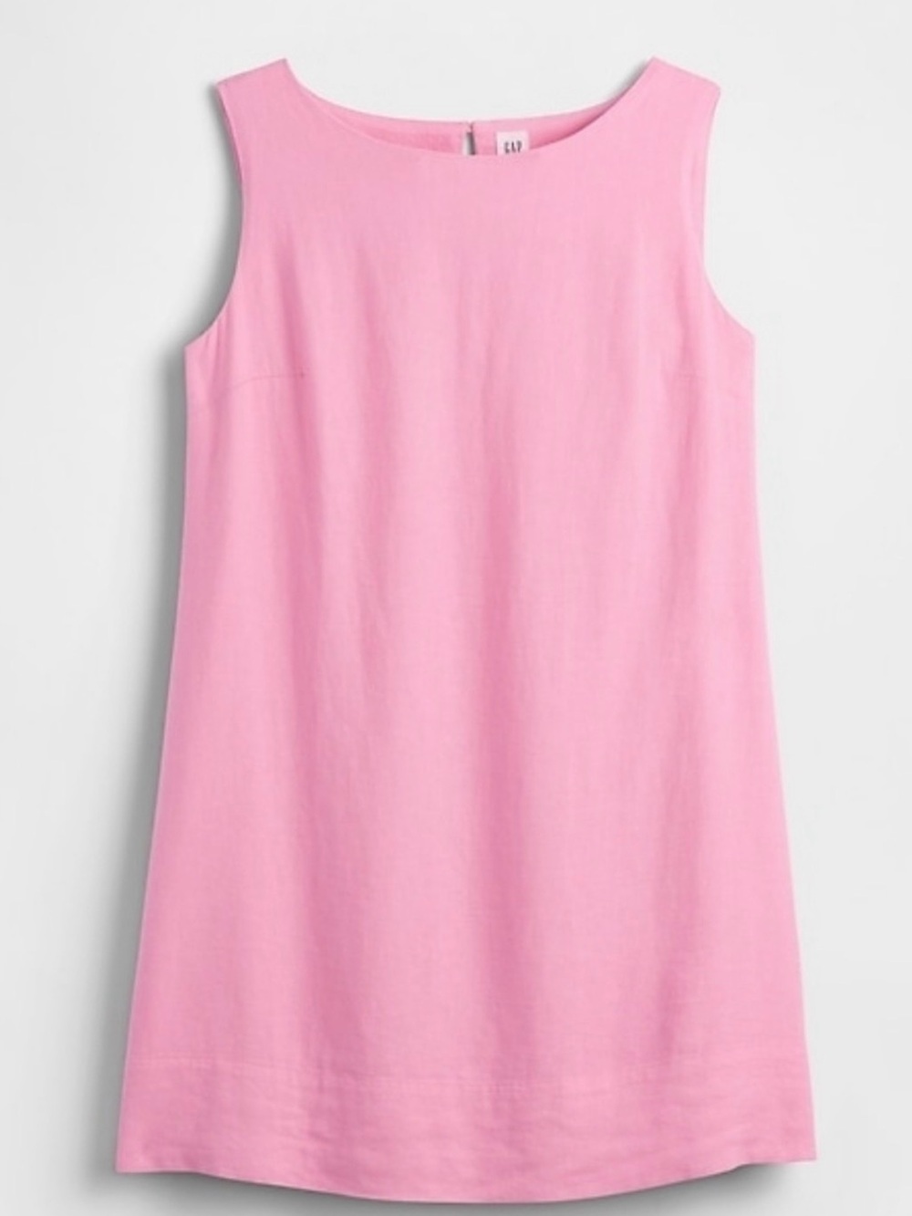 GAP Sleeveless Linen-Blend Apron Mini Dress Pink Small Petite NWT